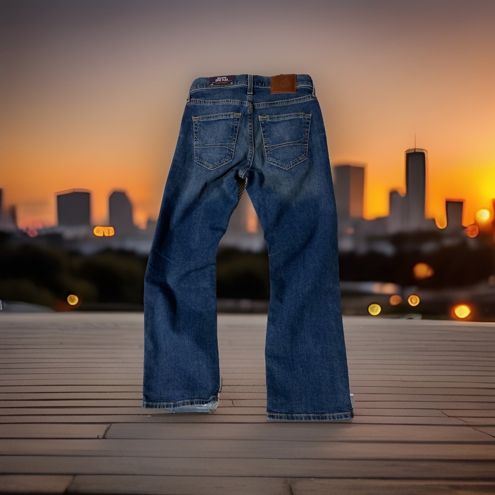 Hollister Epic Flex Skinny Womens W26/L28 Mid Rise Denim Blue Jeans‎